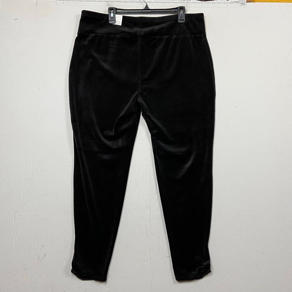 Talbots Women's Black Velour High Rise Lounge Legging Pants Size 2X NWT - Picture 5 of 13
